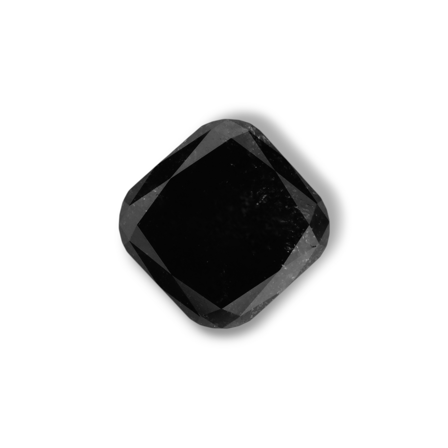 3,12 Karat natürlicher schwarzer Kissen-Diamant, GIA
