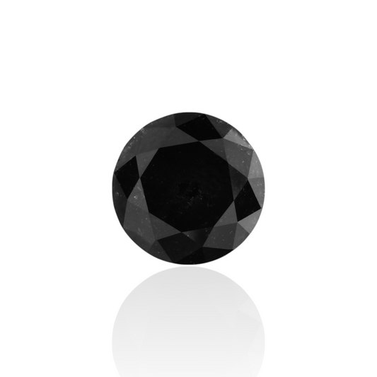 3,12 Karat Natürlicher Schwarzer Runder Diamant GIA