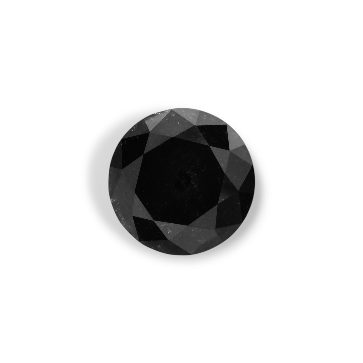 3,12 Karat Natürlicher Schwarzer Runder Diamant GIA