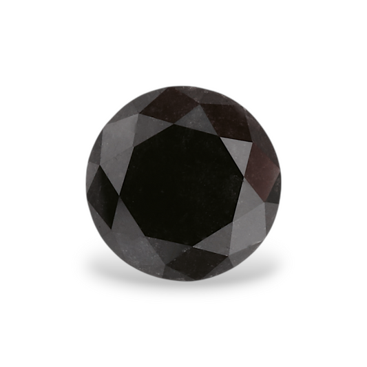 1,07 Karat Natürlicher Schwarzer Runder Diamant GIA