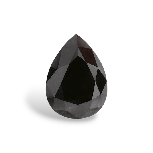 0,64 Karat natürlicher schwarzer Birnendiamant (GIA-geprüft)