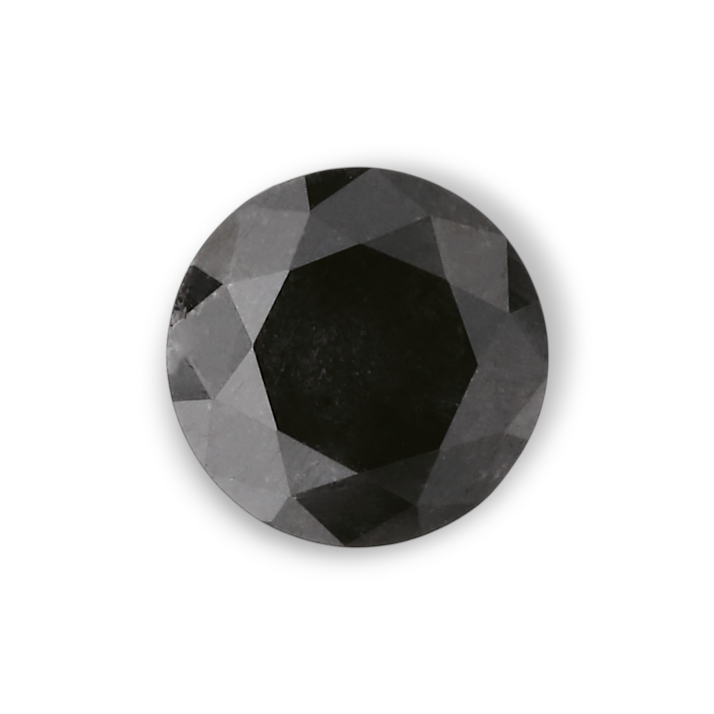 0,43 Karat Natürlicher Schwarzer Runder Diamant GIA