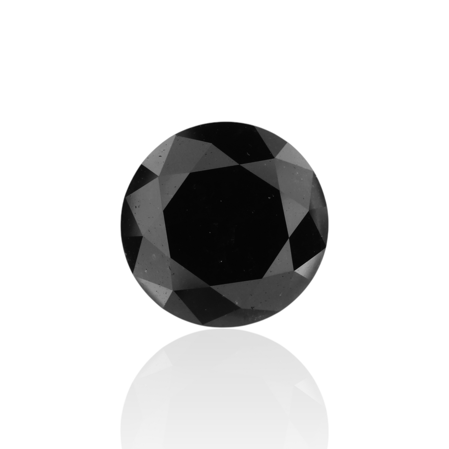 3,97 Karat Natürlicher Schwarzer Runder Diamant GIA