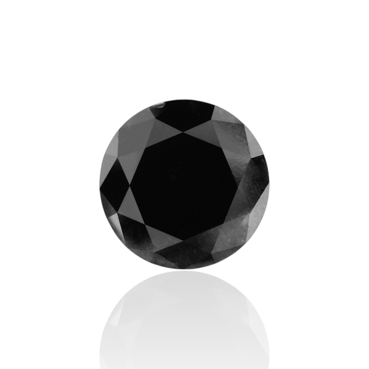 4,03 Karat Natürlicher Schwarzer Runder Diamant GIA