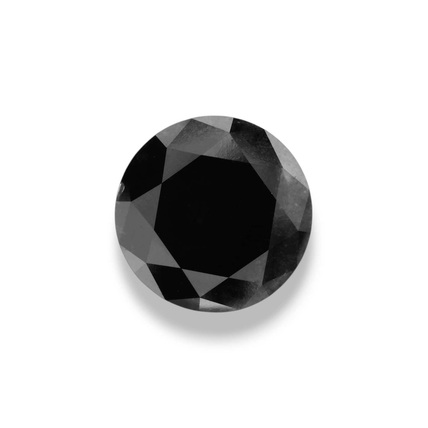 4,03 Karat Natürlicher Schwarzer Runder Diamant GIA