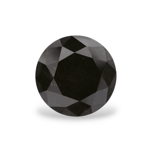 1,09 Karat Natürlicher Schwarzer Runder Diamant GIA