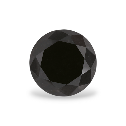 1,27 Karat natürlicher schwarzer runder Diamant (GIA)