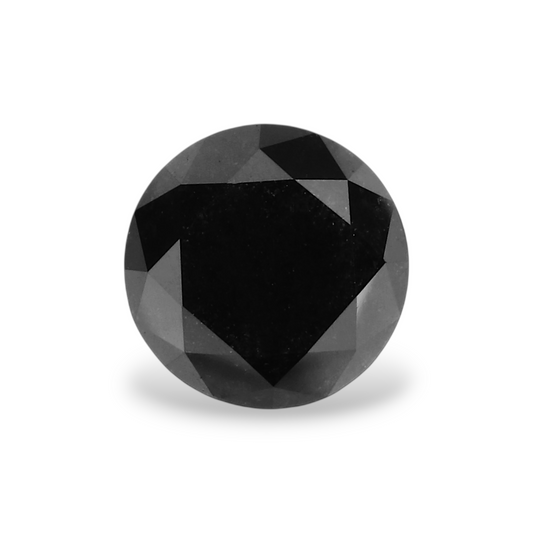 1,06 Karat Natürlicher Schwarzer Runder Diamant GIA