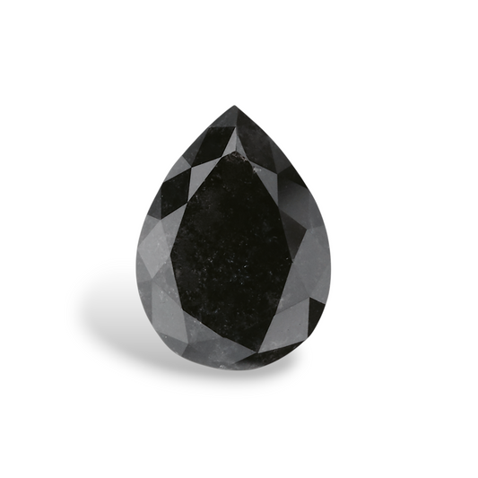 1,35 Karat natürlicher schwarzer Birnendiamant (GIA)