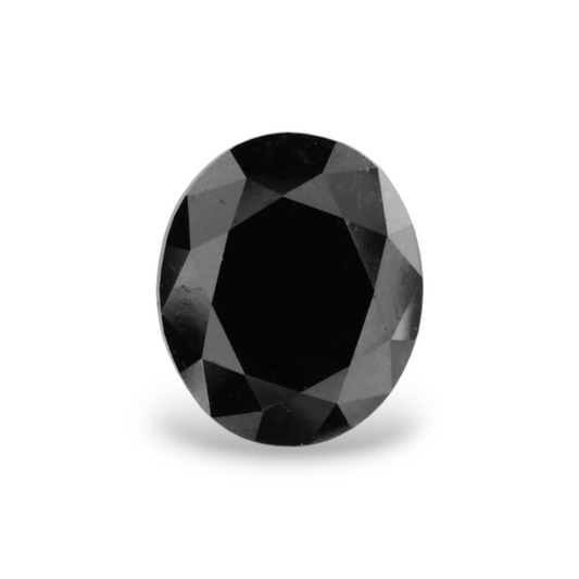 2,67 Karat natürlicher schwarzer ovaler Diamant, GIA-zertifiziert