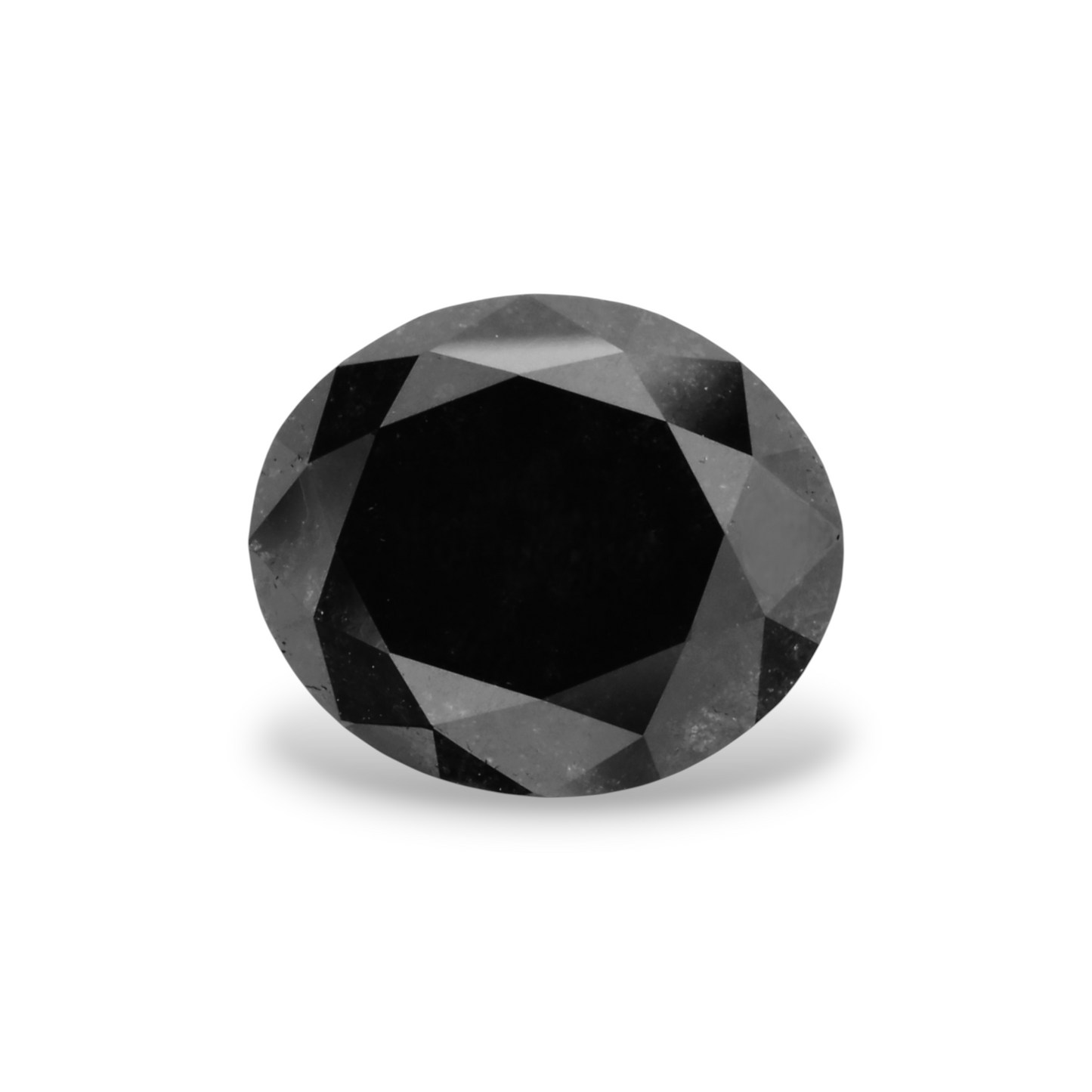 2,74 Karat natürlicher schwarzer ovaler Diamant, GIA