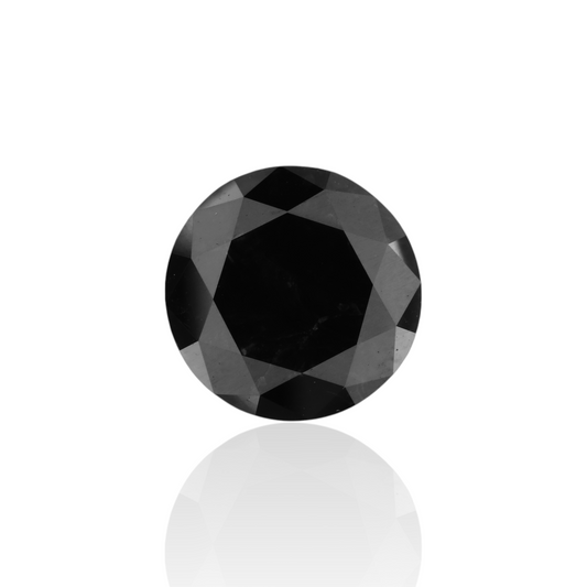 4,10 Karat Natürlicher Schwarzer Runder Diamant GIA