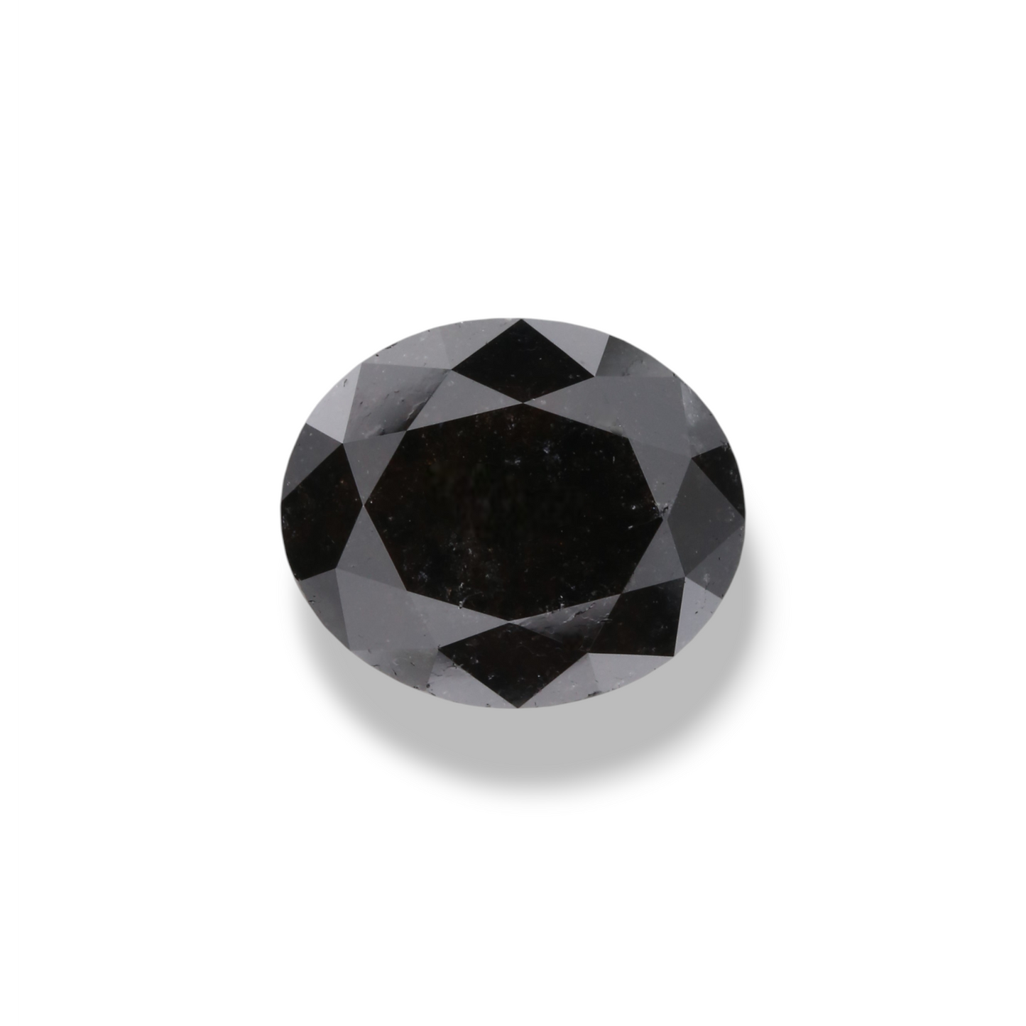 4,00 Karat natürlicher schwarzer ovaler Diamant, GIA