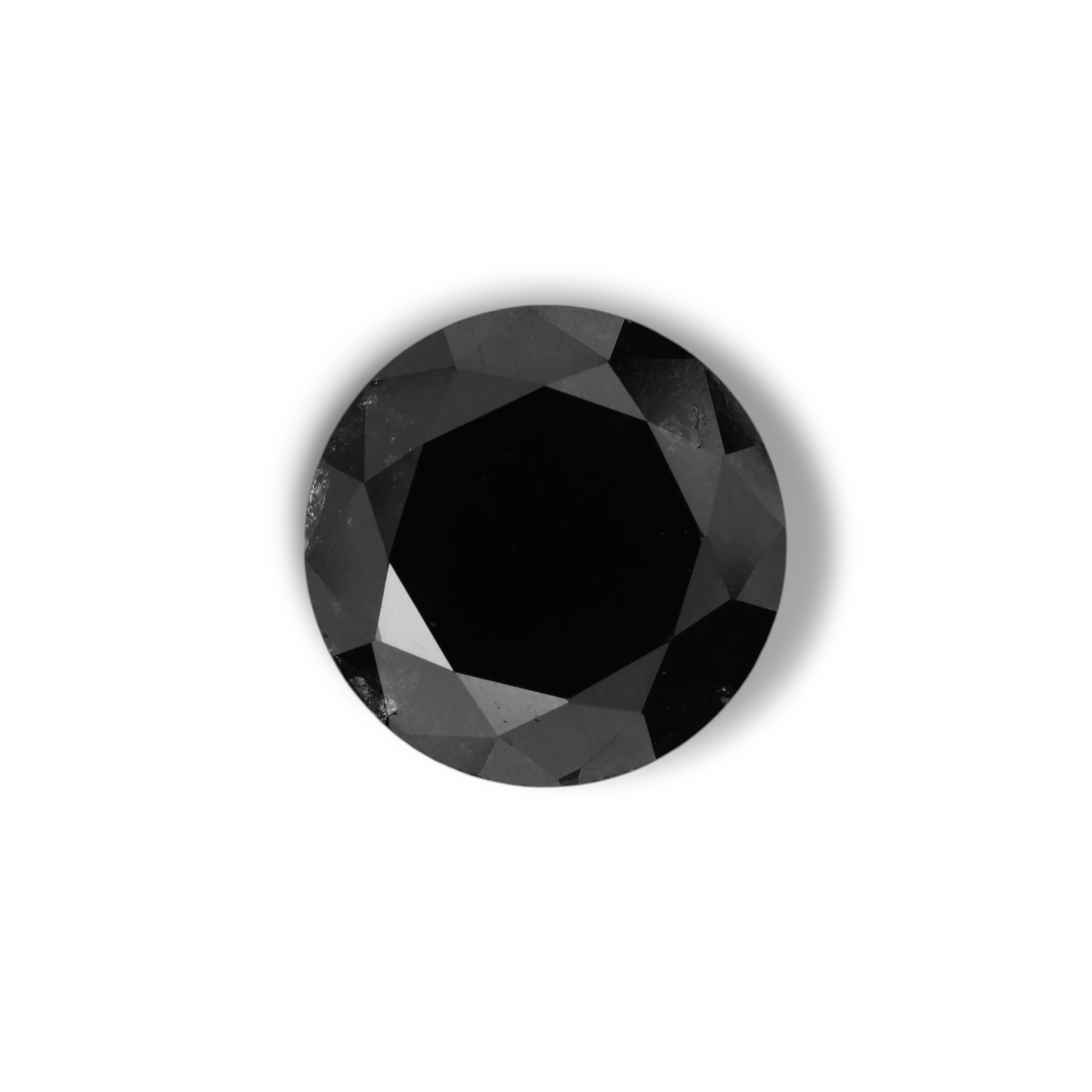 3,58 Karat Natürlicher Schwarzer Runder Diamant GIA