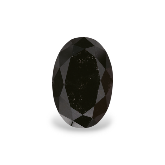 1,35 Karat natürlicher schwarzer ovaler Diamant, GIA