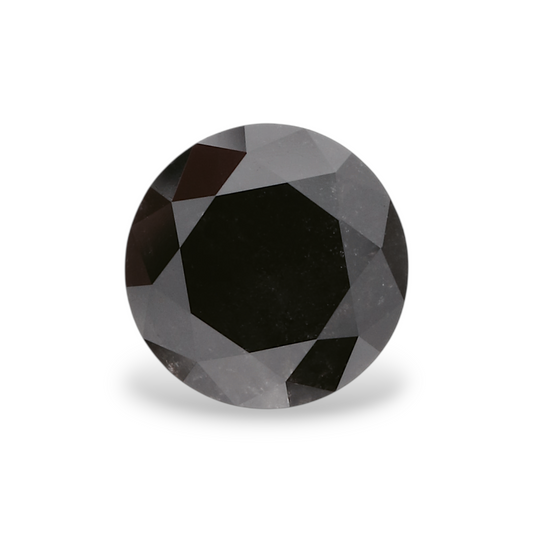 1,38 Karat natürlicher schwarzer runder Diamant (GIA)