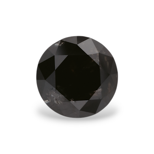 1,09 Karat Natürlicher Schwarzer Runder Diamant GIA