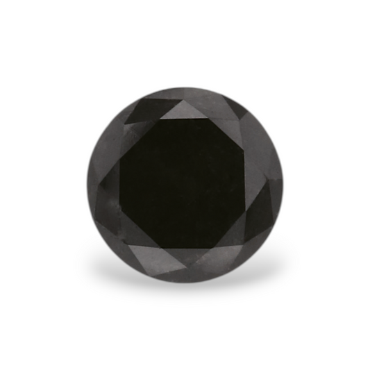 0,42 Karat Natürlicher Schwarzer Runder Diamant GIA