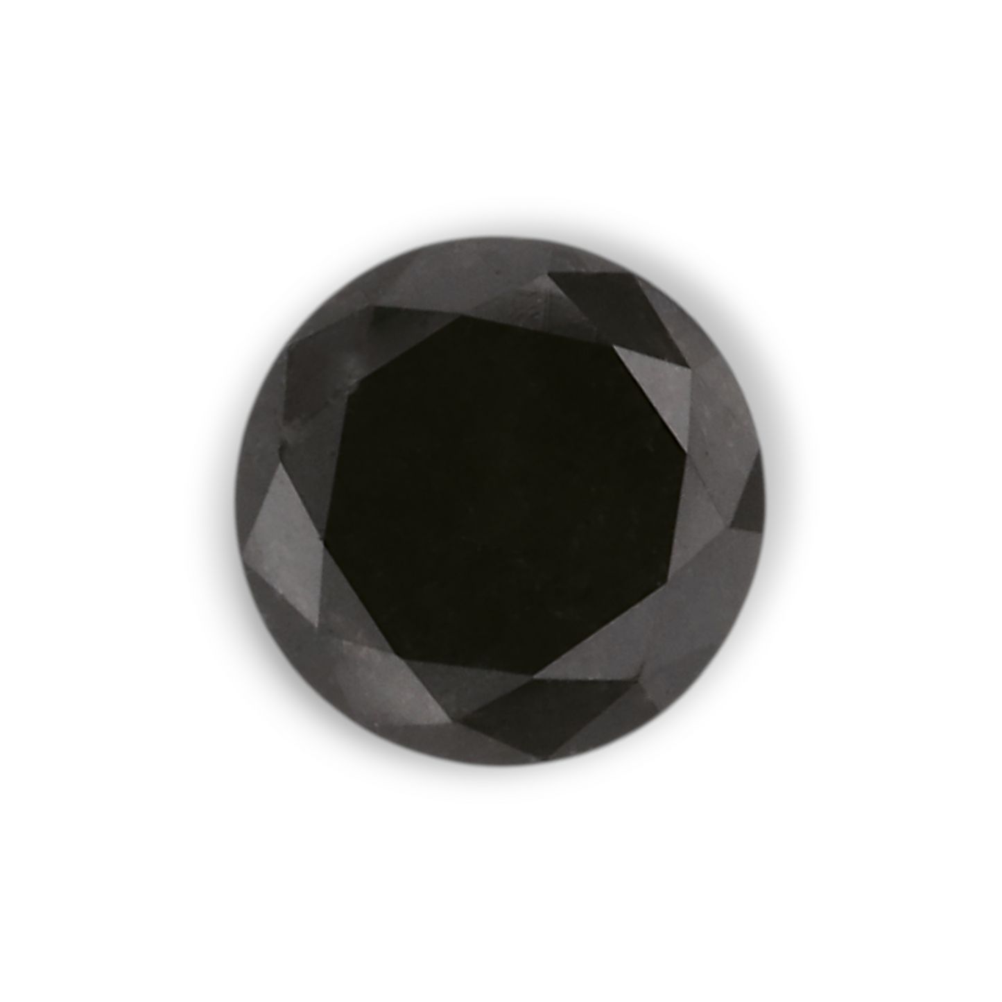 0,42 Karat Natürlicher Schwarzer Runder Diamant GIA