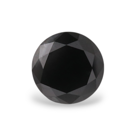 0,48 Karat Natürlicher Schwarzer Runder Diamant GIA