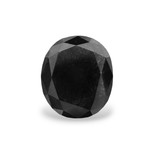 1,36 Karat natürlicher schwarzer ovaler Diamant, GIA