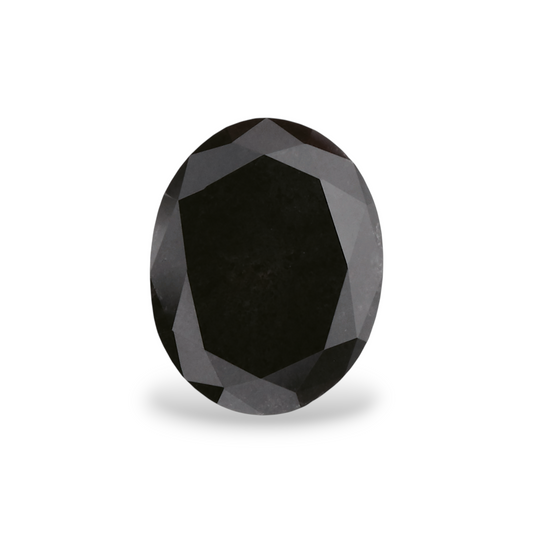 1,28 Karat natürlicher schwarzer ovaler Diamant (GIA-geprüft)