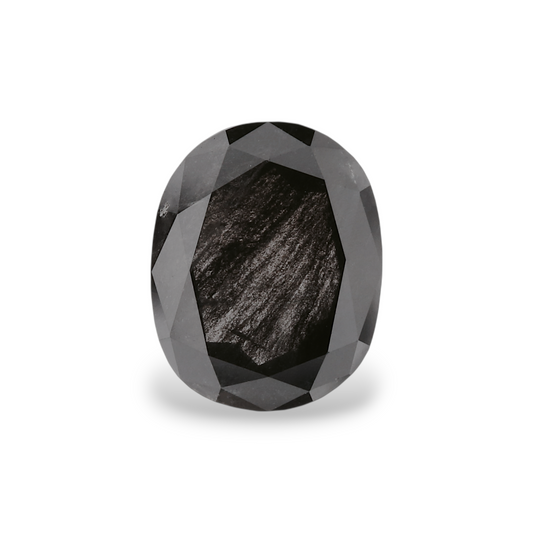 1,94 Karat natürlicher schwarzer ovaler Diamant, GIA-zertifiziert