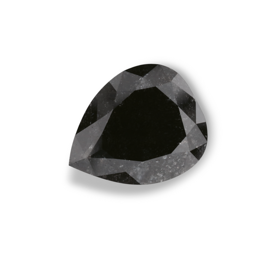 2,78 Karat natürlicher schwarzer Birnendiamant (GIA-geprüft)