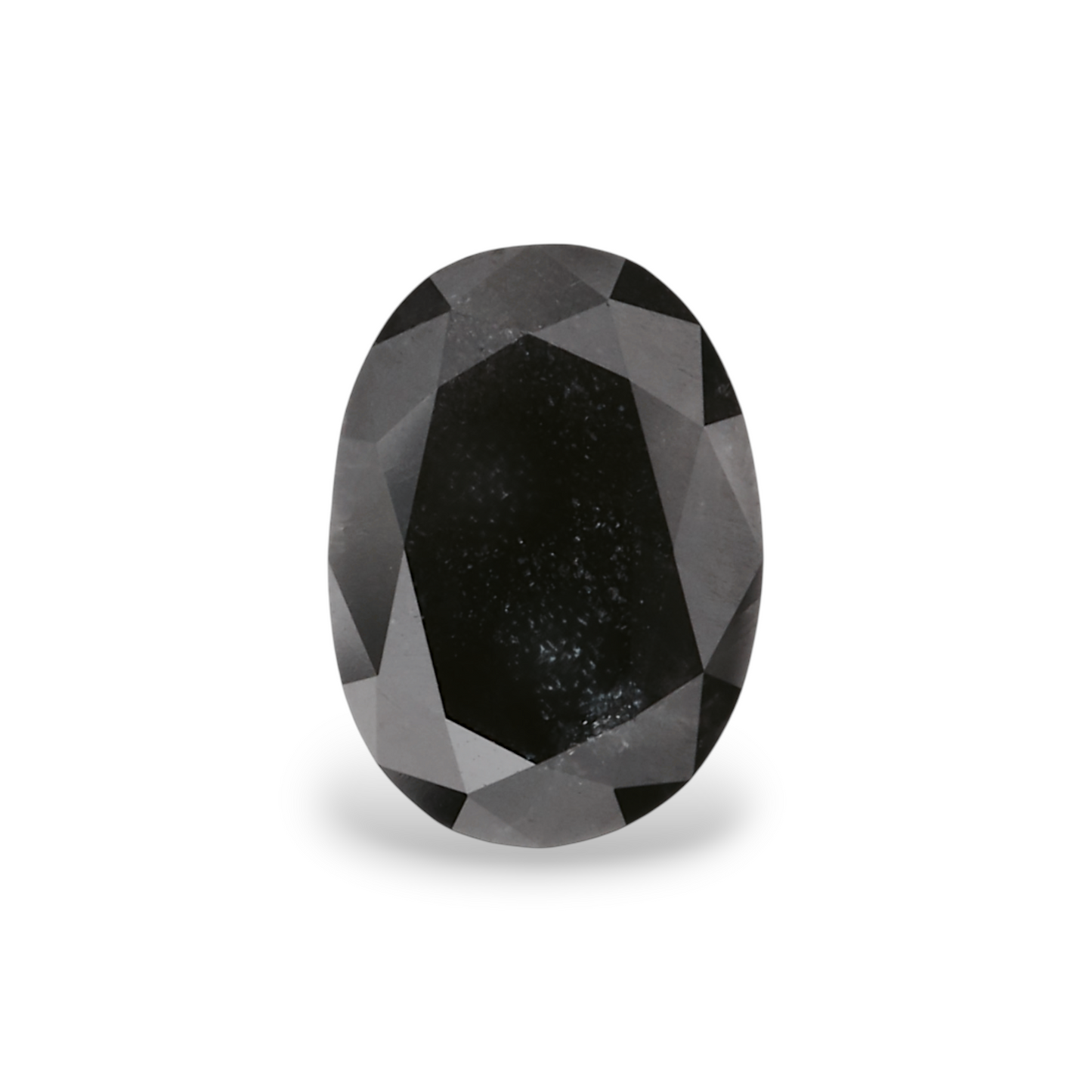 0,90 Karat natürlicher schwarzer ovaler Diamant, GIA