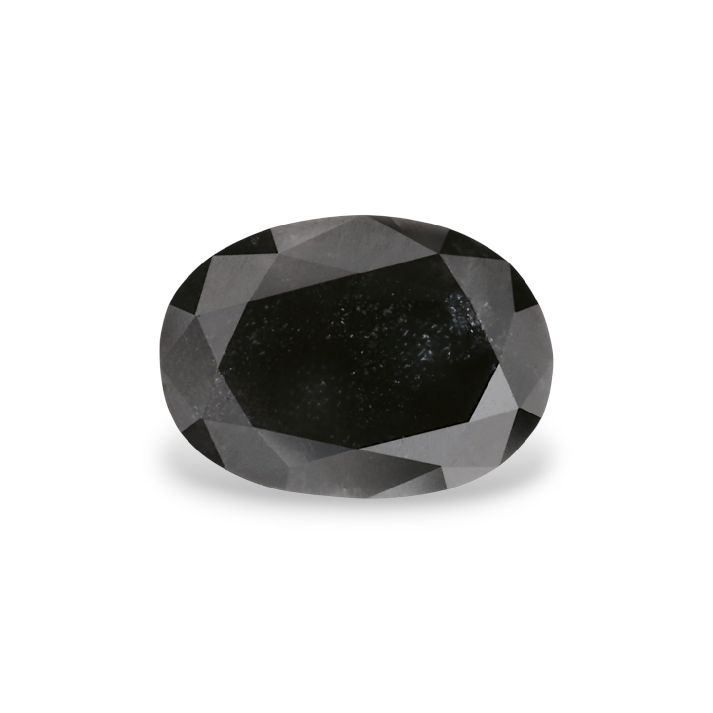 0,90 Karat natürlicher schwarzer ovaler Diamant, GIA