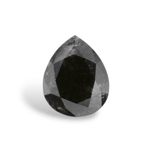 1,68 Karat natürlicher schwarzer Birnendiamant (GIA-geprüft)