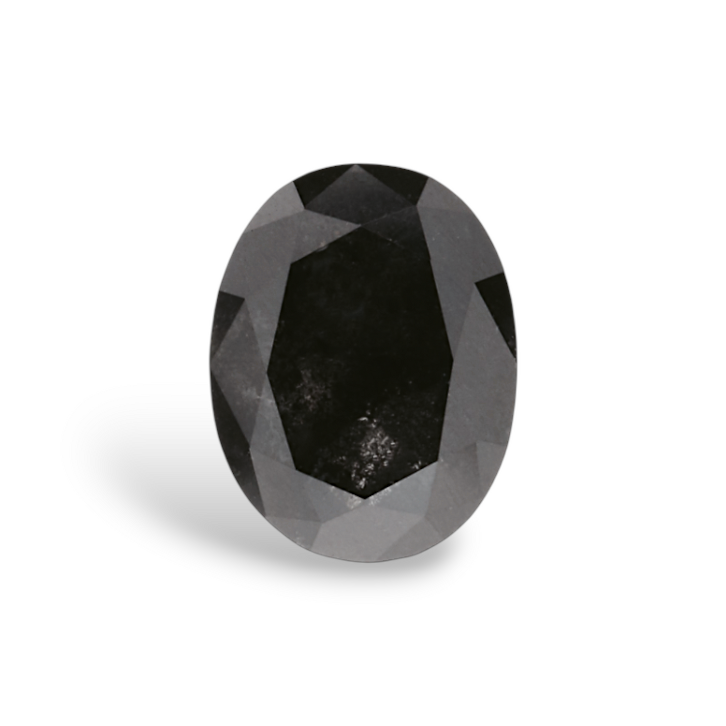 0,93 Karat natürlicher schwarzer ovaler Diamant, GIA