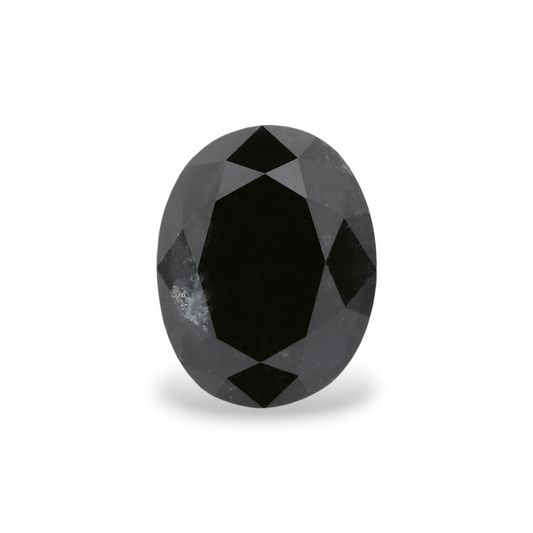 1,36 Karat natürlicher schwarzer ovaler Diamant, GIA-zertifiziert