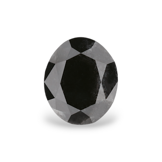 1,01 Karat natürlicher schwarzer ovaler Diamant (GIA-geprüft)