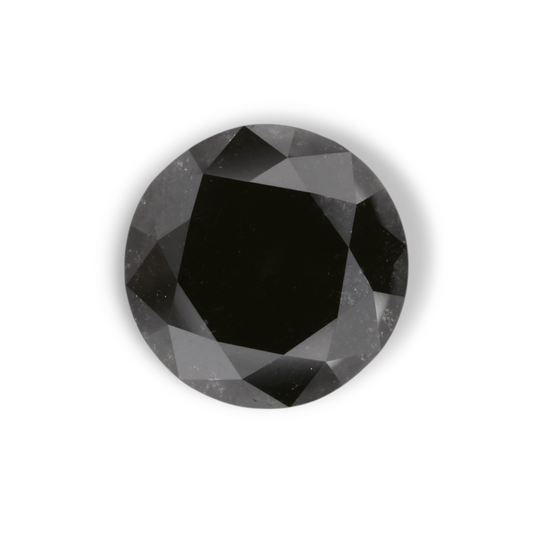 2,66 Karat Natürlicher Schwarzer Runder Diamant GIA