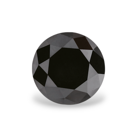 1,59 Karat Natürlicher Schwarzer Runder Diamant GIA
