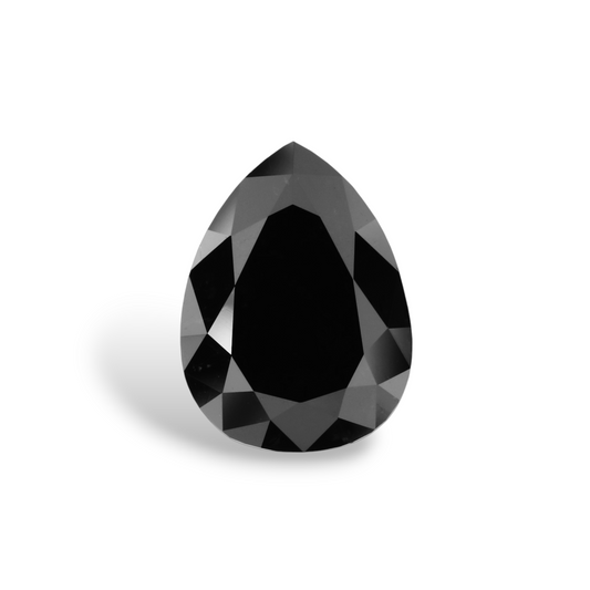 3,76 Karat natürlicher schwarzer Birnendiamant (GIA-geprüft)