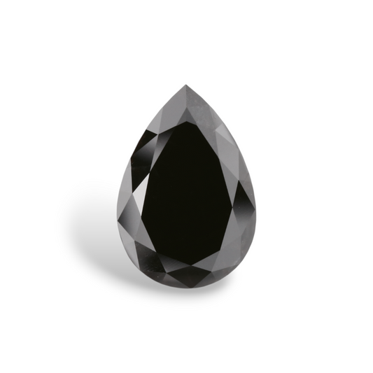 3,62 Karat natürlicher schwarzer Birnendiamant (GIA-geprüft)