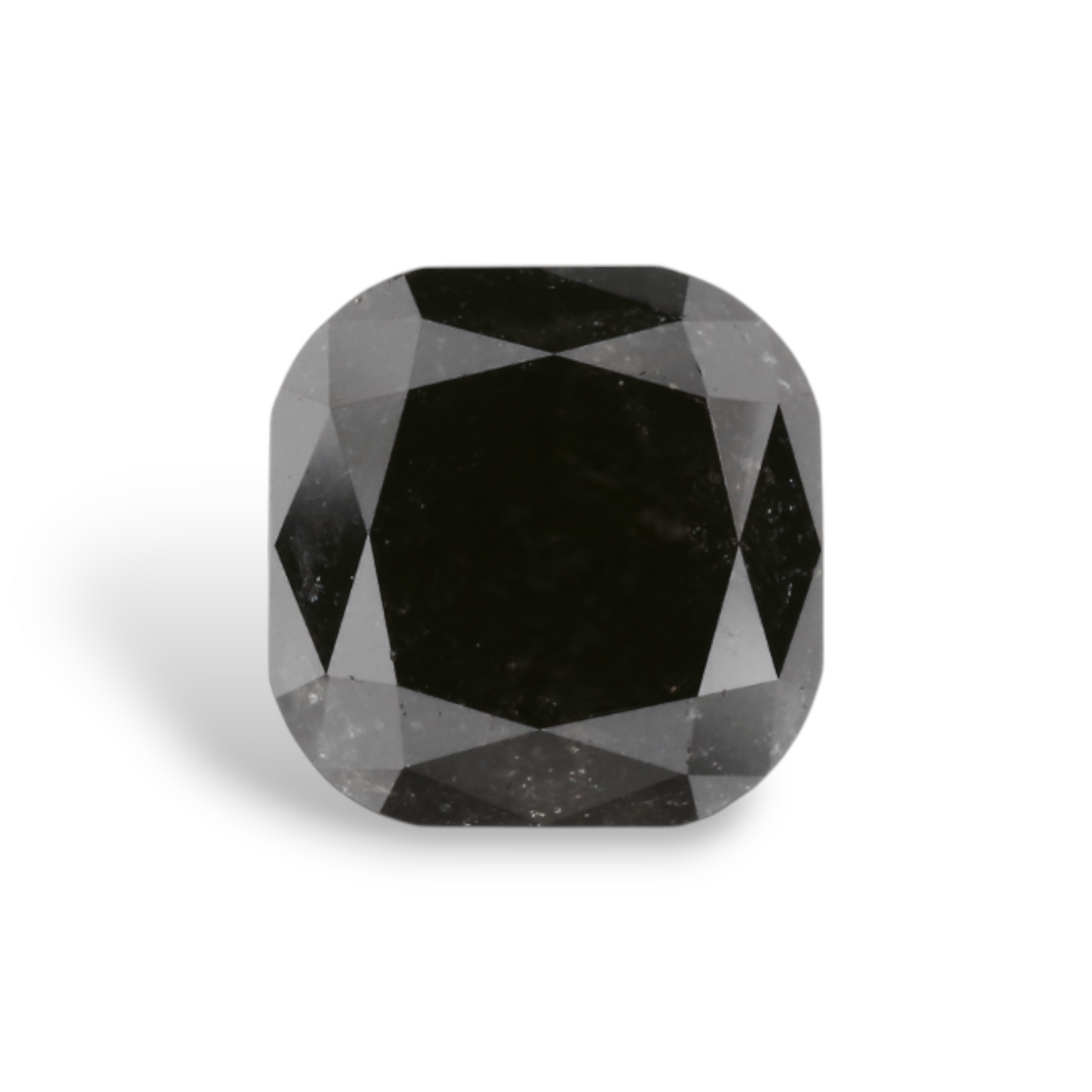1.54 Carat Natural Black Cushion Diamond GIA