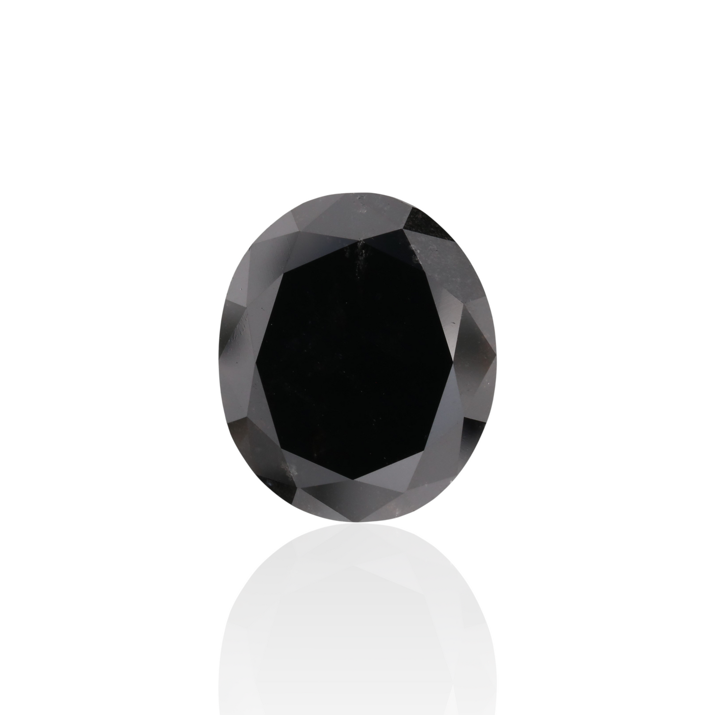 5,39 Karat natürlicher schwarzer ovaler Diamant, GIA