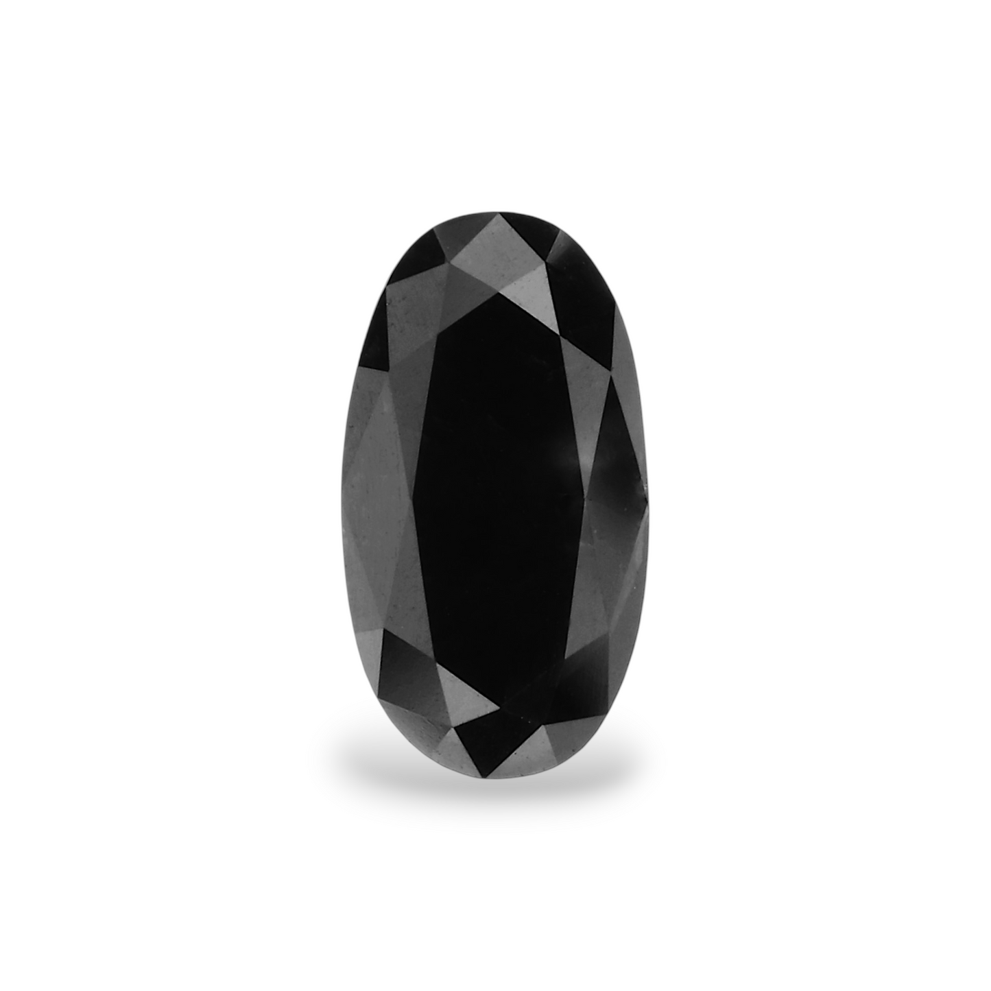 0,8 Karat natürlicher schwarzer ovaler Diamant, GIA