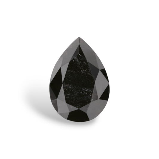 1,25 Karat natürlicher schwarzer Birnendiamant (GIA-geprüft)
