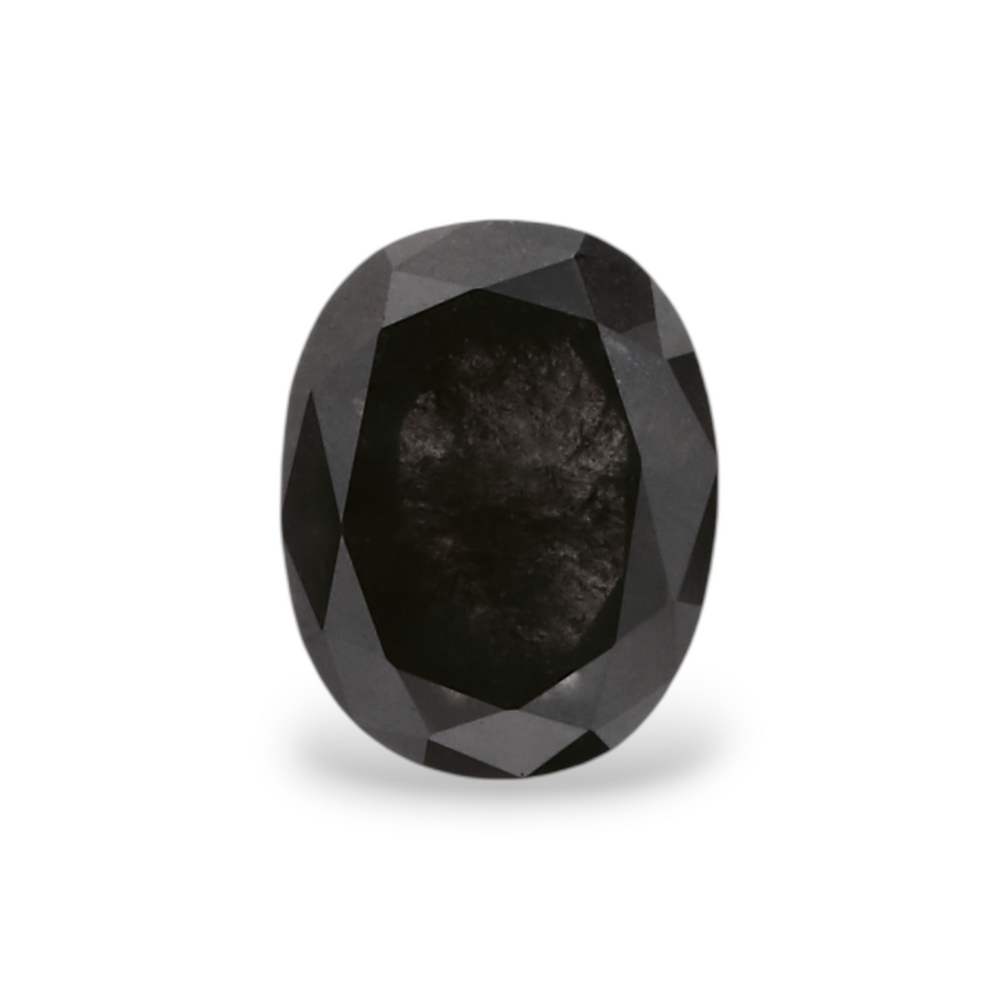 0,42 Karat natürlicher schwarzer ovaler Diamant, GIA