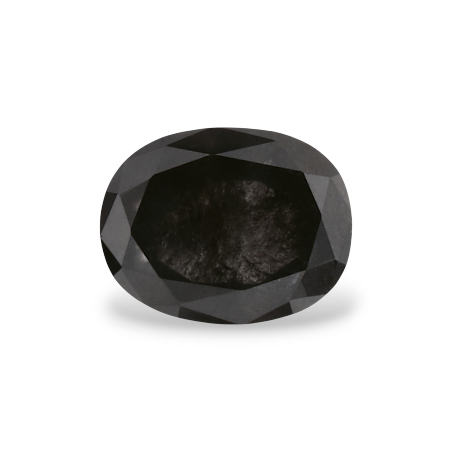 0,42 Karat natürlicher schwarzer ovaler Diamant, GIA