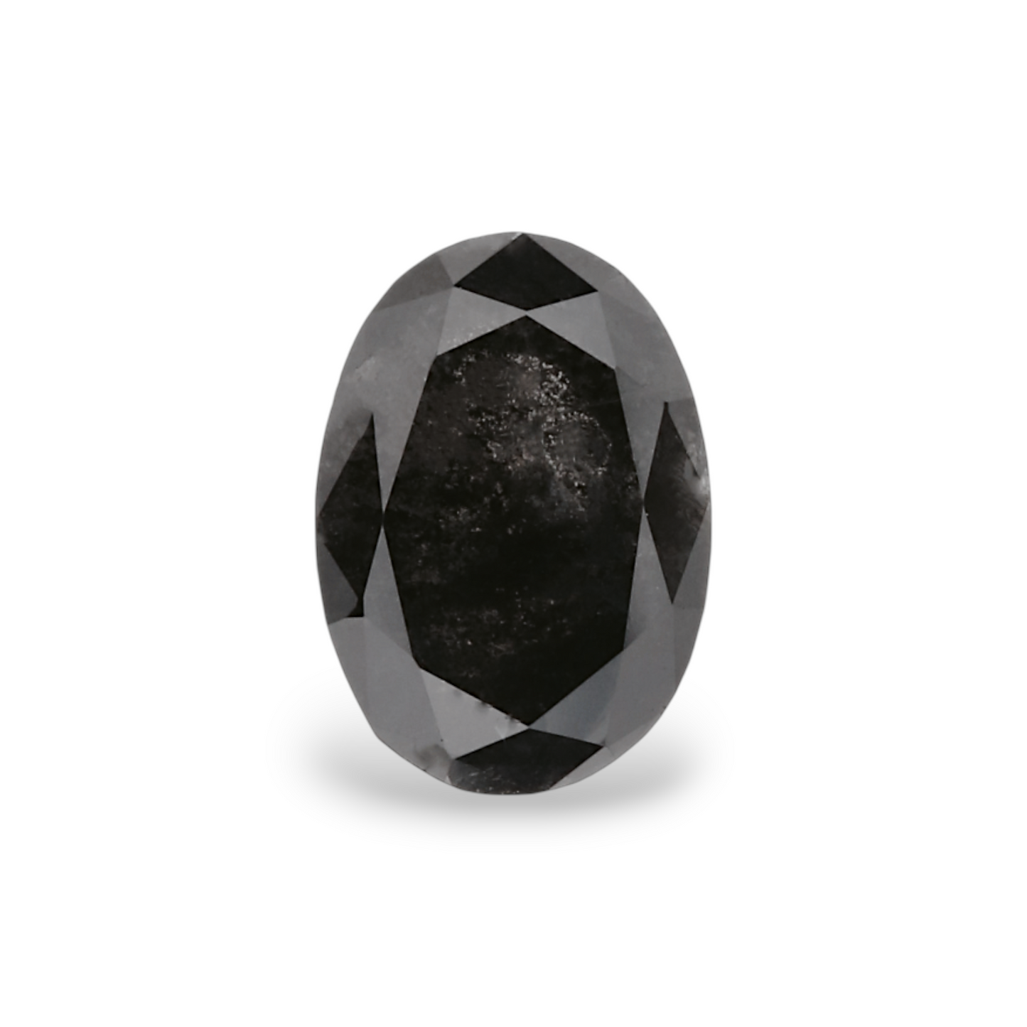 0,90 Karat natürlicher schwarzer ovaler Diamant, GIA