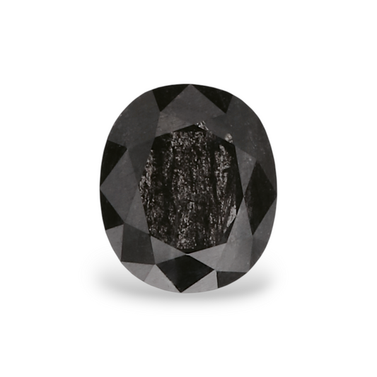 0,45 Karat natürlicher schwarzer ovaler Diamant, GIA