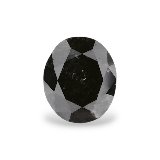 1,17 Karat natürlicher schwarzer ovaler Diamant (GIA-geprüft)