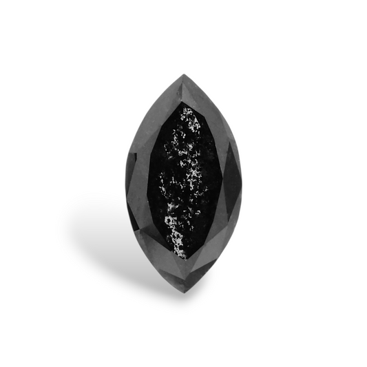 0,48 Karat natürlicher schwarzer Marquise-Diamant, GIA-zertifiziert