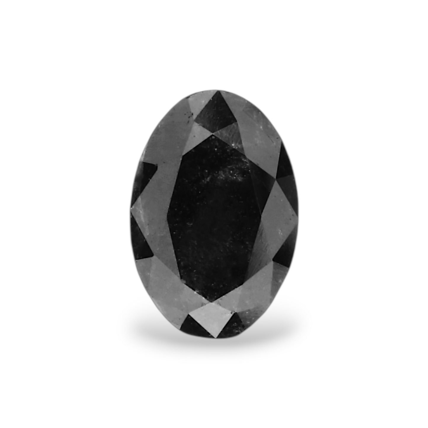 0,40 Karat natürlicher schwarzer ovaler Diamant, GIA