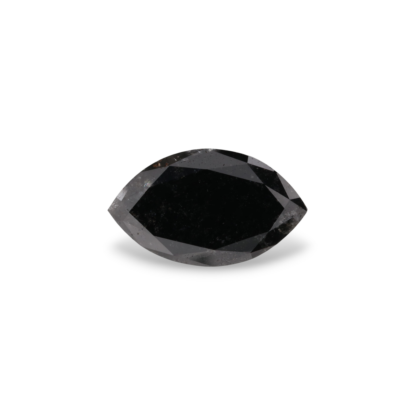 4.29 Carat Natural Black Marquise Diamond GIA